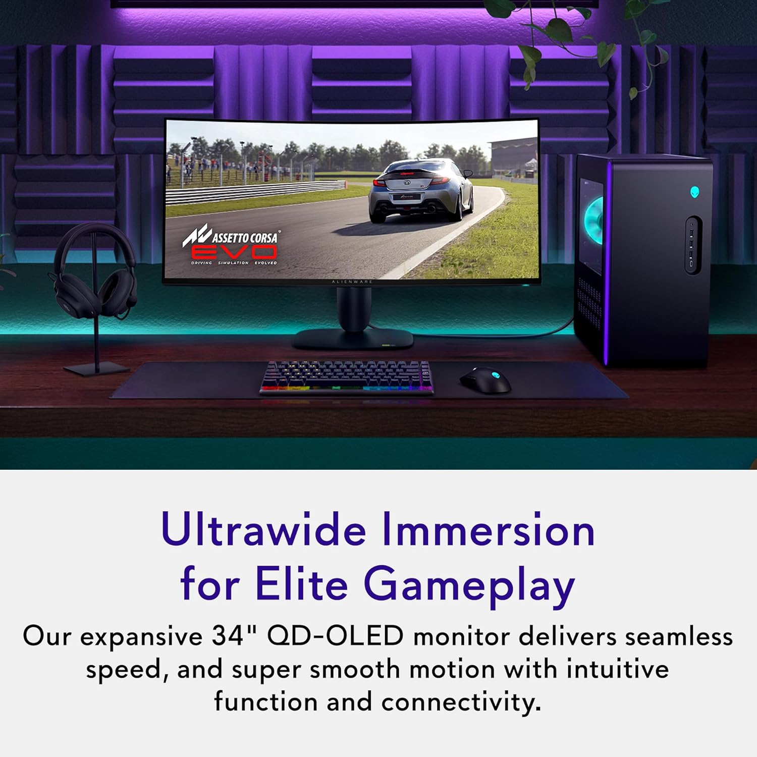 Alienware 34 240Hz QD-OLED Curved Gaming Monitor - AW3425DW - 34.2-inch WQHD (3440 x 1440) 0.03ms Display